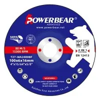 ¿Cuál es la estabilidad química de una muela abrasiva para aluminio?